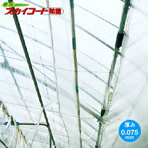 内張り専用農業用POフィルム 有孔タイプ スカイコート防霧 厚さ0.075mm