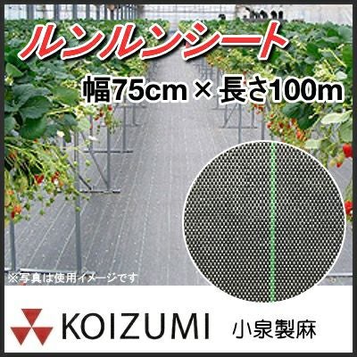 KOIZUMI (小泉製麻) 防草シート ルンルンシート 白ピカ 幅100cm×長さ 
