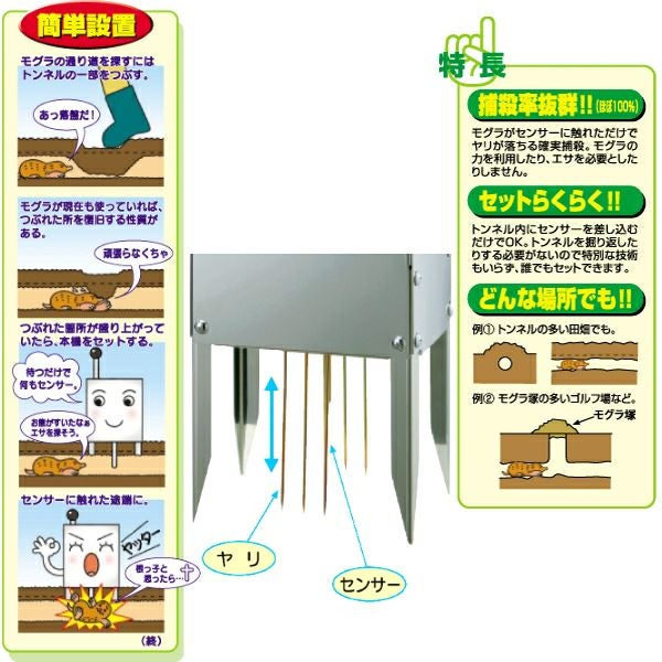 電子モグラ捕り機 モグセンサー MS-7 もぐら対策・撃退 | 農家のお店お