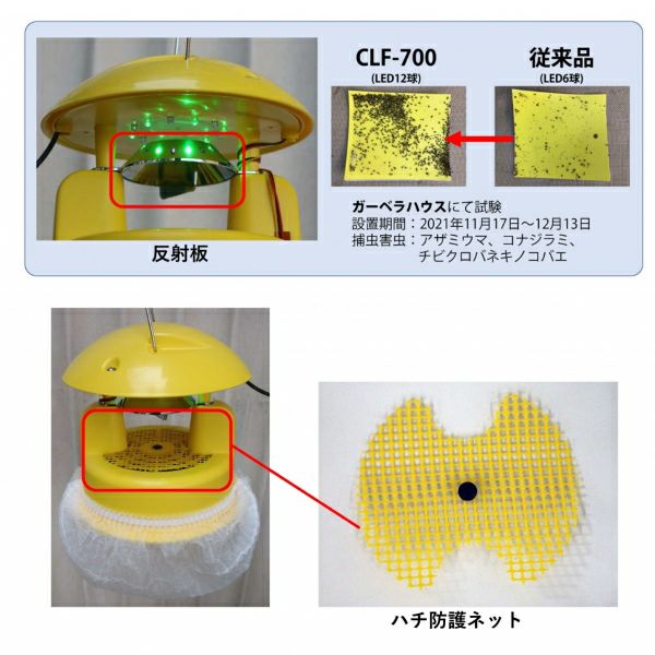 みのる産業 吸引式LED捕虫器 スマートキャッチャー2 CLF-700 ハウス内