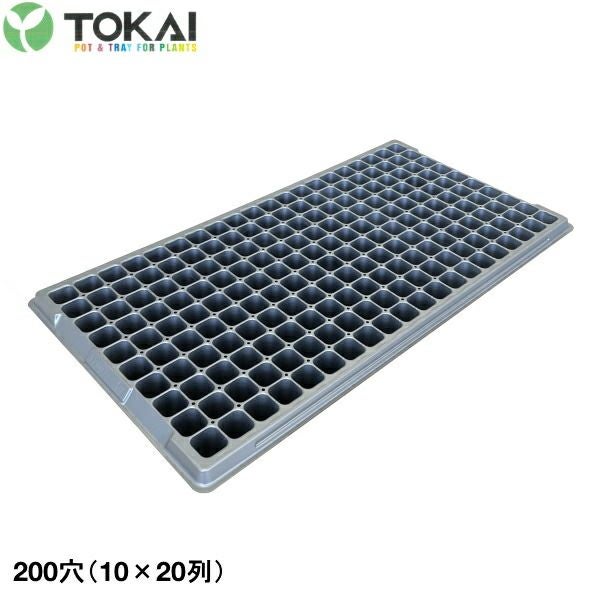 東海化成 TOプラグトレー シルバー 200穴 100枚 高温対策プラグトレイ