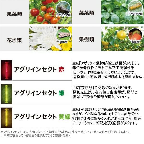 日栄インテック アグリインセクト 赤 防虫用LED アザミウマ類防除 減