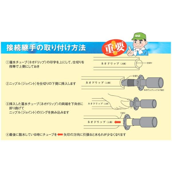 元気スタッフの育て方他 住化農業資材 潅水チューブ ネオドリップ ウエシタ02L 200m巻 灌水 二
