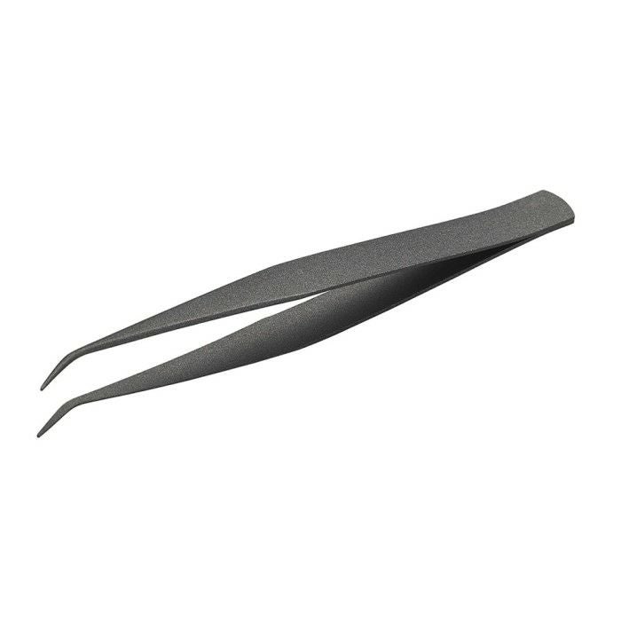 ANEX ステンレスピンセット 非粘着加工 AAタイプ 先曲 125mm No.143